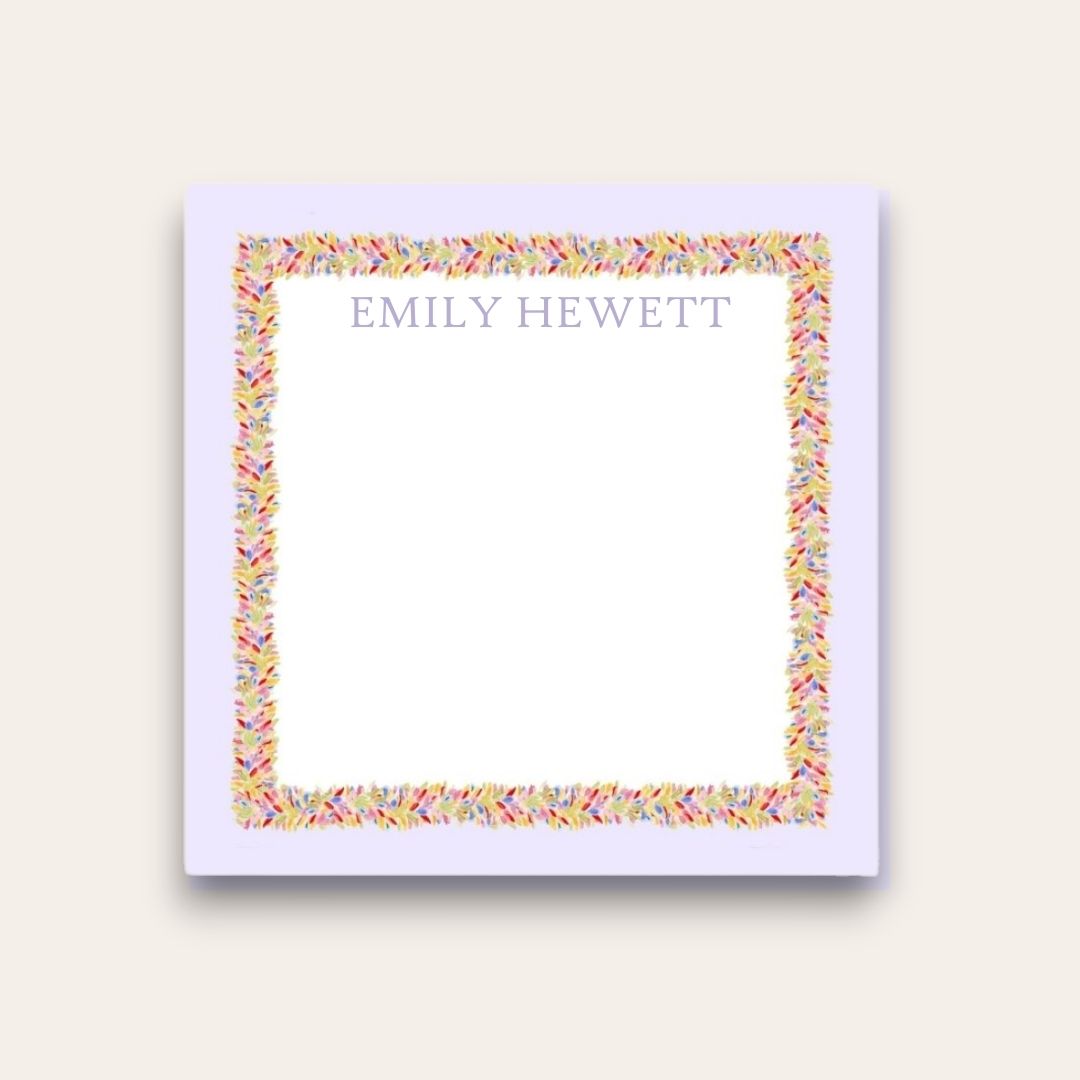 AWDH x DJPCo Lightest Lilac & Confetti Garland Baby Chunk Notepad