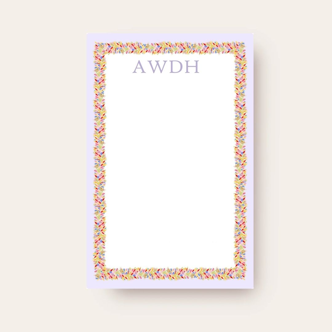 AWDH x DJPCo Lightest Lilac & Confetti Garland Skinny Chunk Notepad