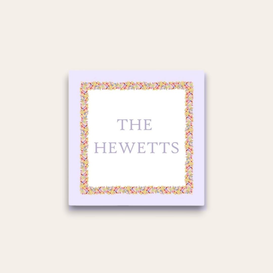 AWDH x DJPCo Lightest Lilac & Confetti Garland Paper Coaster