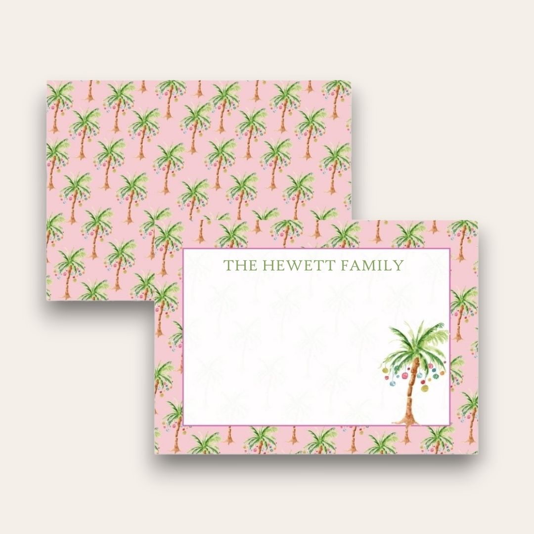 AWDH x DJPCo Palm Tree Christmas Stationery Set (Pink)