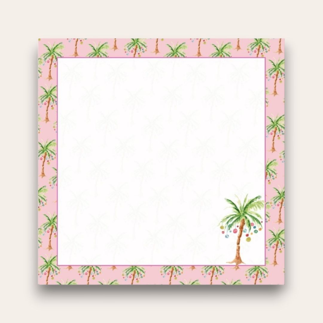 AWDH x DJPCo Palm Tree Christmas Big Chunky Notepad (Pink)