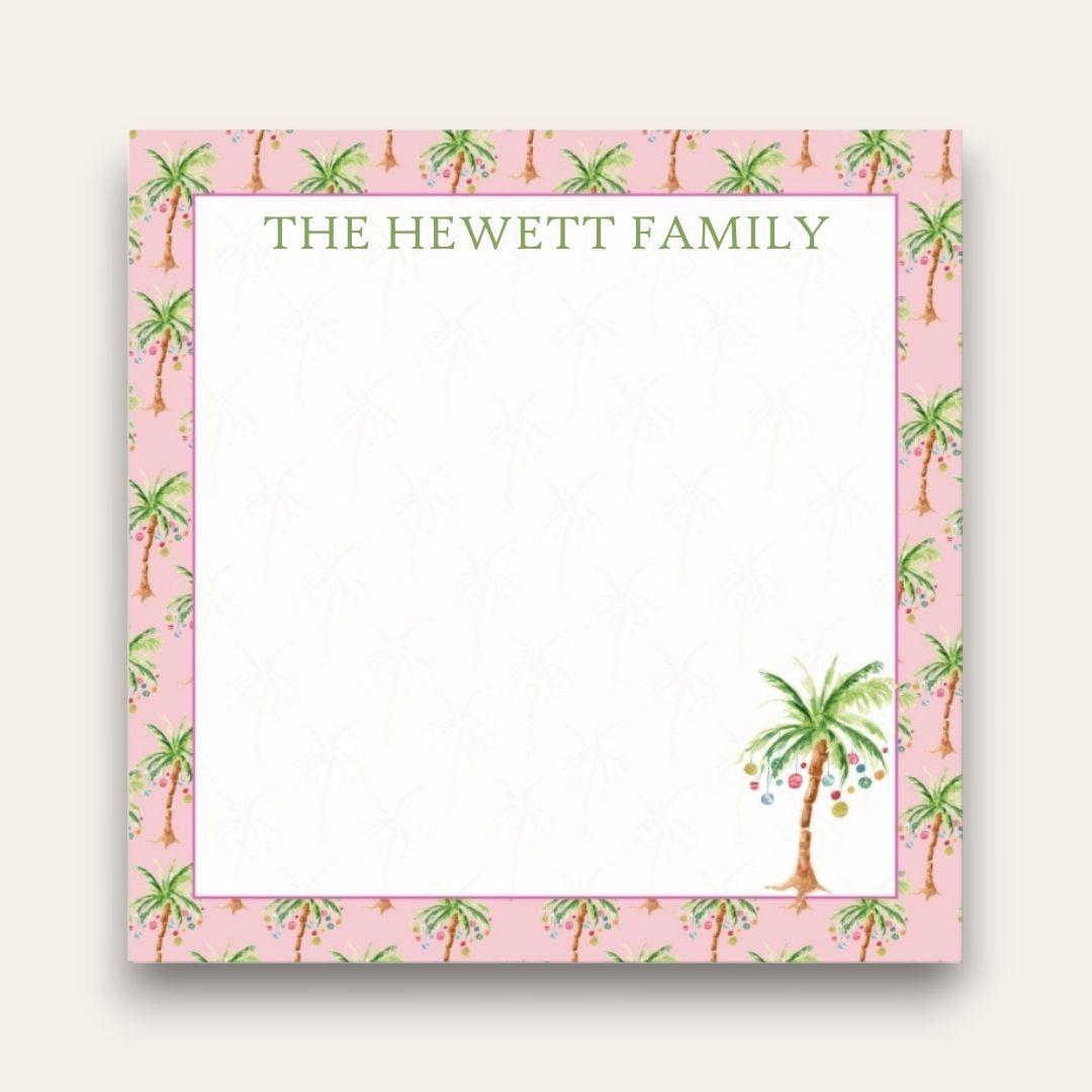 AWDH x DJPCo Palm Tree Christmas Big Chunky Notepad (Pink)