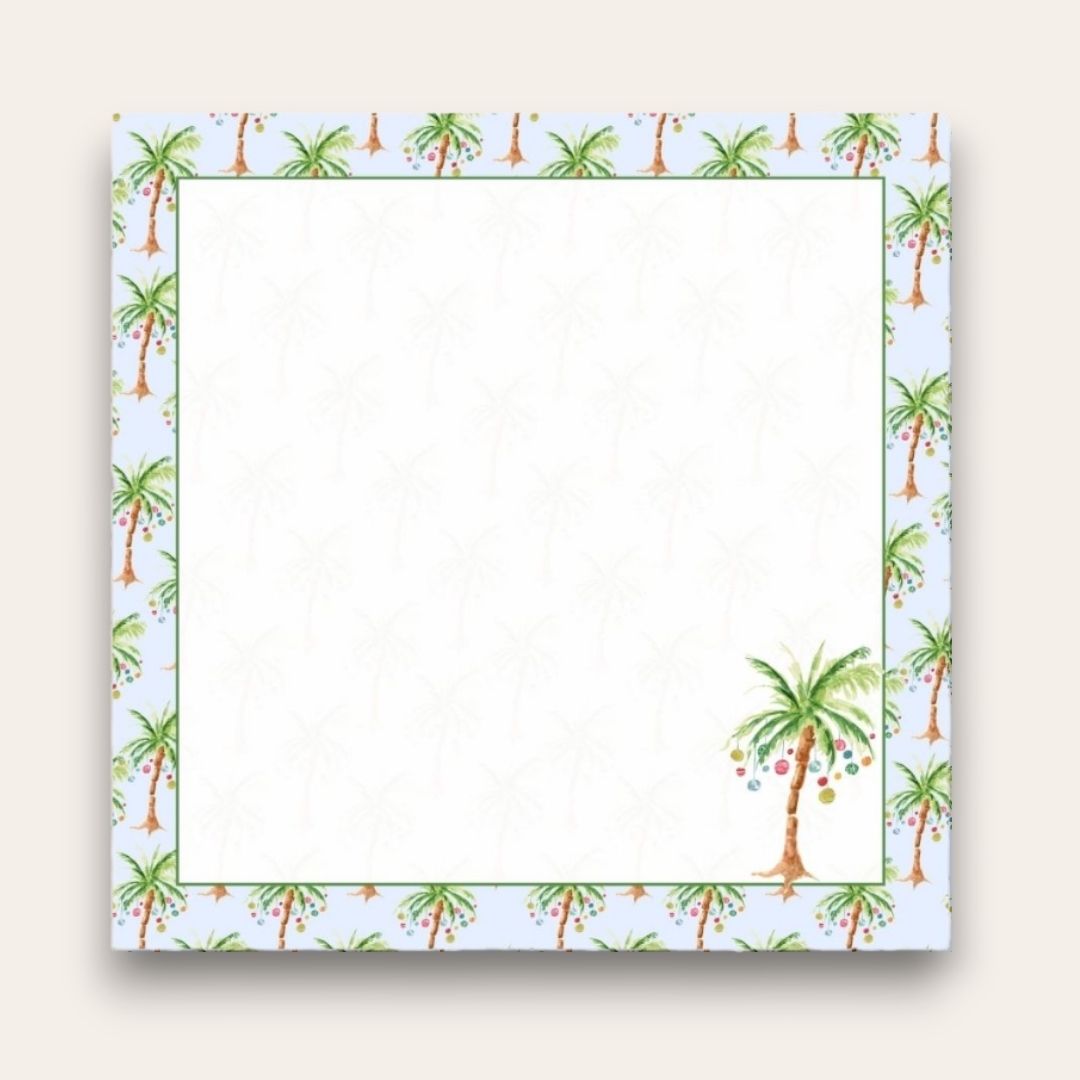 AWDH x DJPCo Palm Tree Christmas Big Chunky Notepad (Blue)