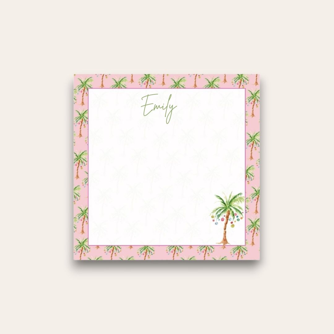 AWDH x DJPCo Palm Tree Christmas Baby Chunk Notepad (Pink)