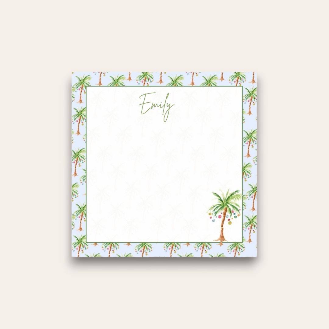 AWDH x DJPCo Palm Tree Christmas Baby Chunk Notepad (Blue)