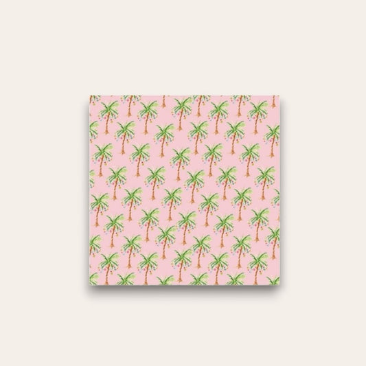 AWDH x DJPCo Palm Tree Christmas Paper Coaster (Pink)