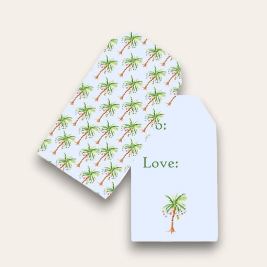 AWDH x DJPCo Palm Tree Christmas Big Gift Tags (Blue)