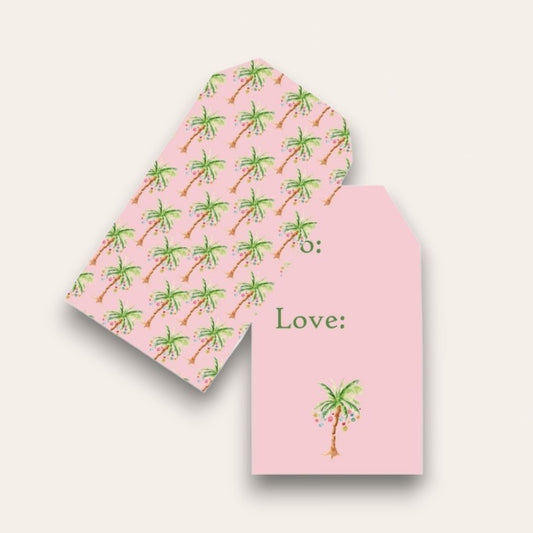 AWDH x DJPCo Palm Tree Christmas Big Gift Tags (Pink)