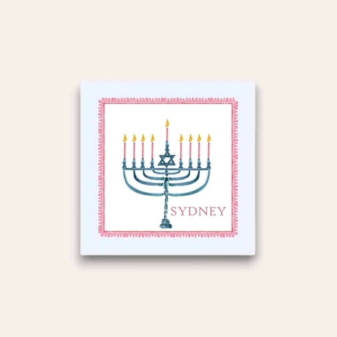 AWDH x DJPCo Happy Hanukkah Paper Coaster