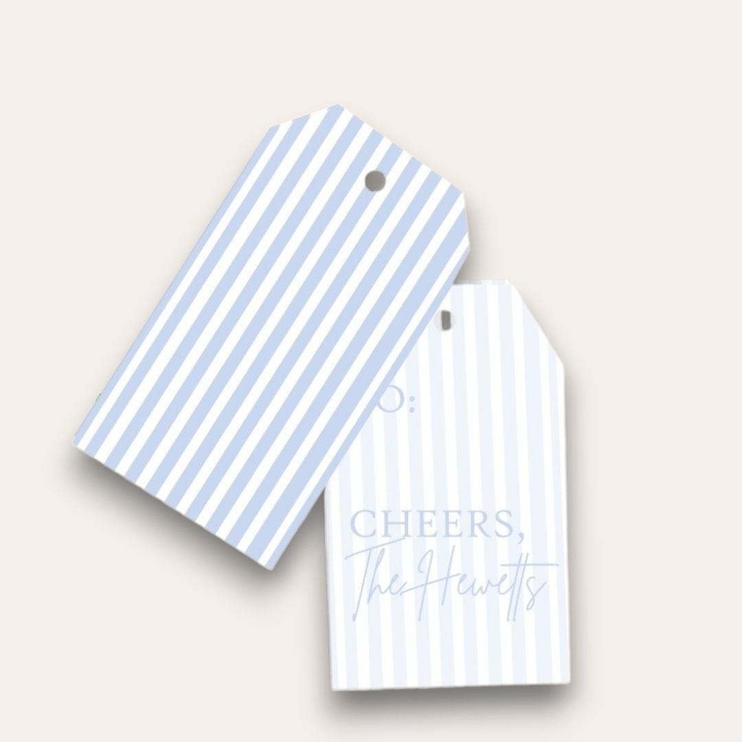 AWDH x DJPCo Striped Blue Big Gift Tags