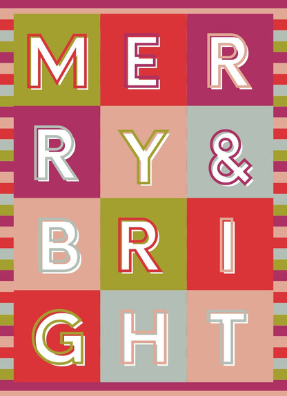 AWDH x DJPCo Merry & Bright Squares Holiday Card (MultiColor)