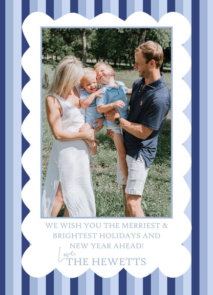 AWDH x DJPCo Merry & Bright Squares Holiday Card (Blue)