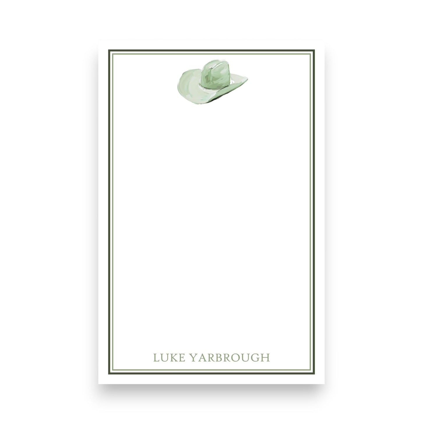 Green Cowboy Hat Skinny Chunk Notepad