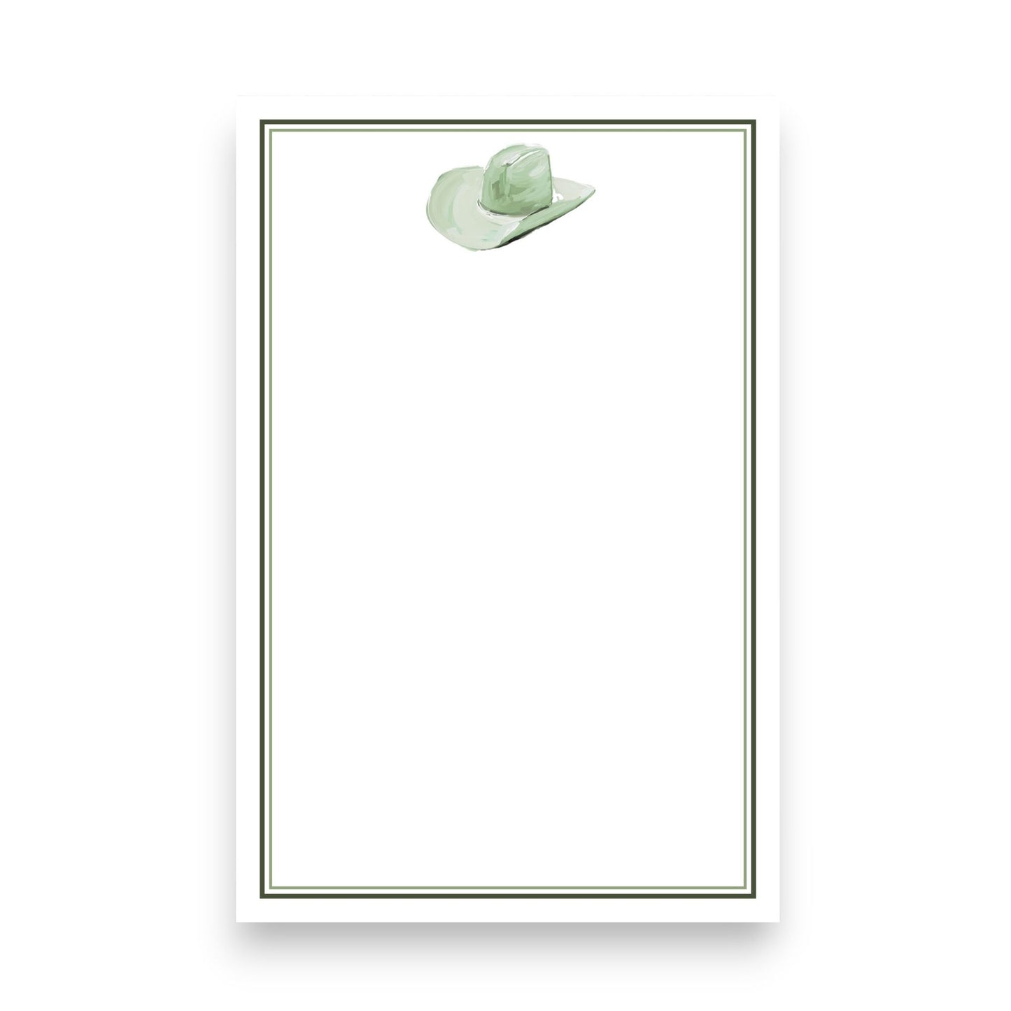 Green Cowboy Hat Skinny Chunk Notepad