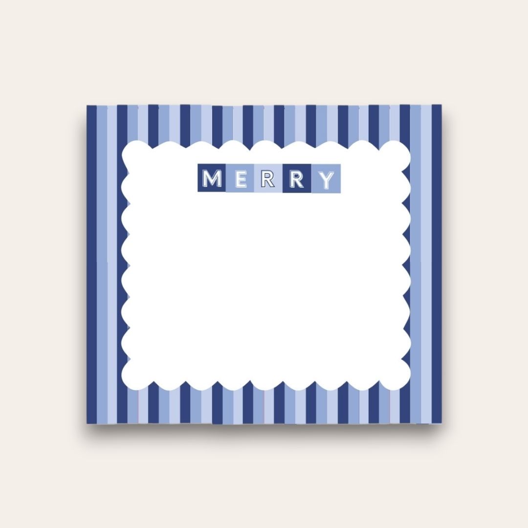 AWDH x DJPCo Merry & Bright Squares Baby Chunk Notepad (Blue)