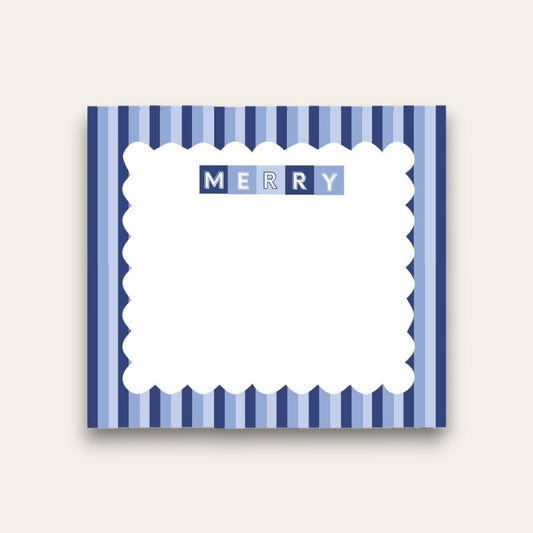 AWDH x DJPCo Merry & Bright Squares Baby Chunk Notepad (Blue)