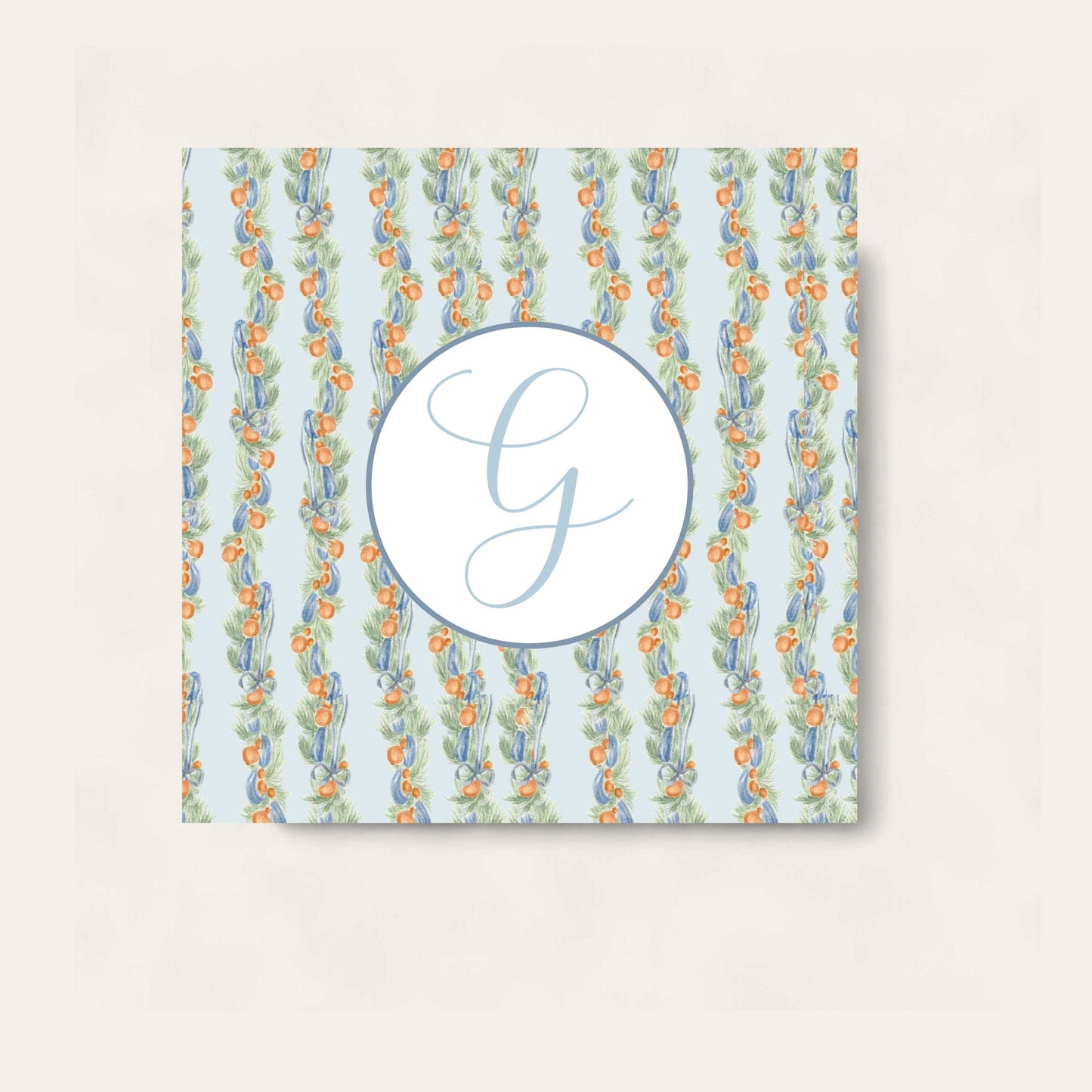 Orange Garlands Paper Coaster