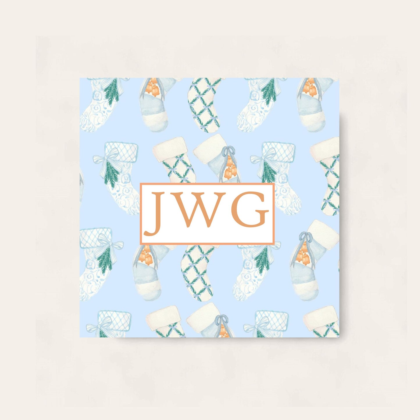 Sweet Stockings Paper Coaster (Blue Edition)