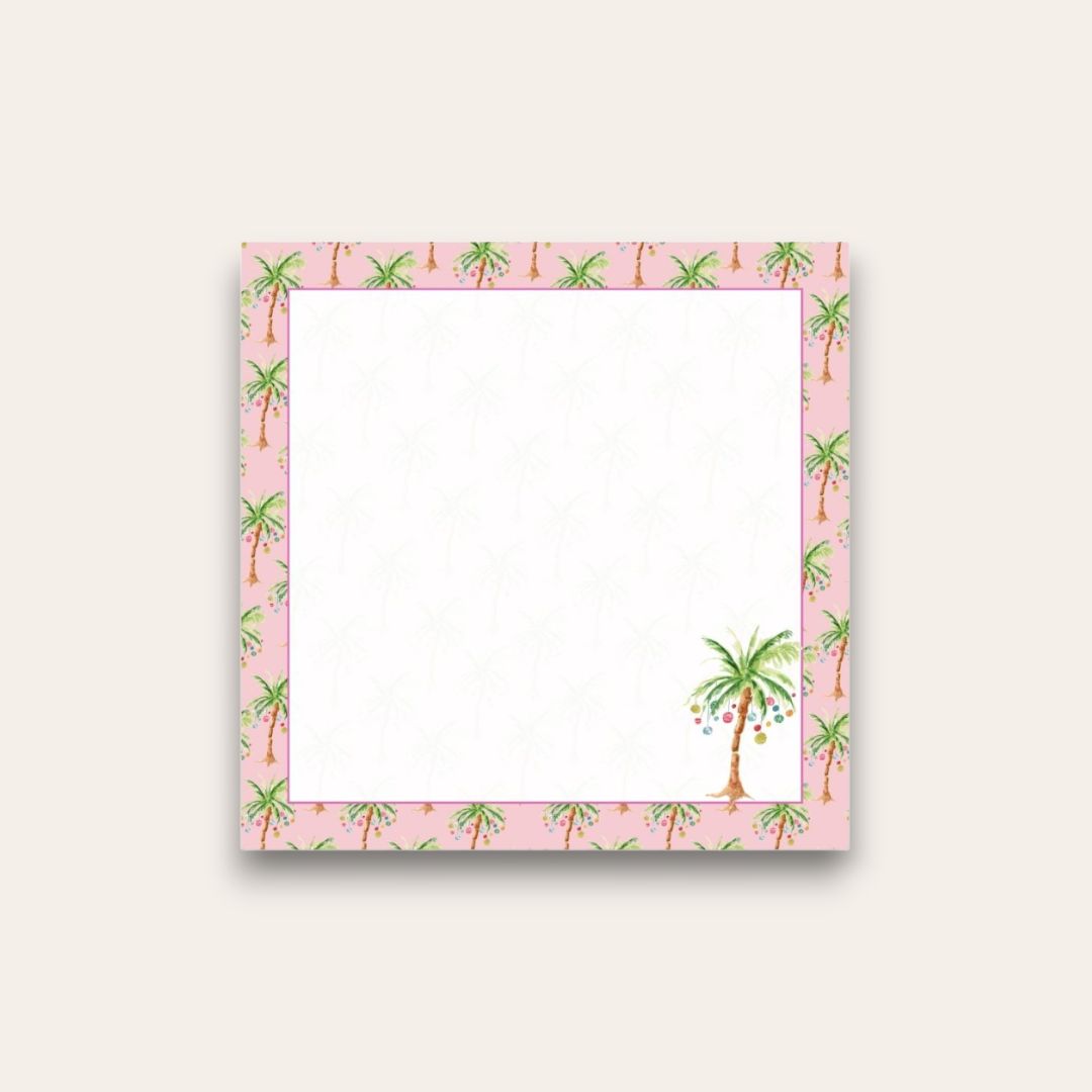 AWDH x DJPCo Palm Tree Christmas Baby Chunk Notepad (Pink)