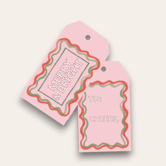 AWDH x DJPCo Scalloped Squiggles Big Gift Tags