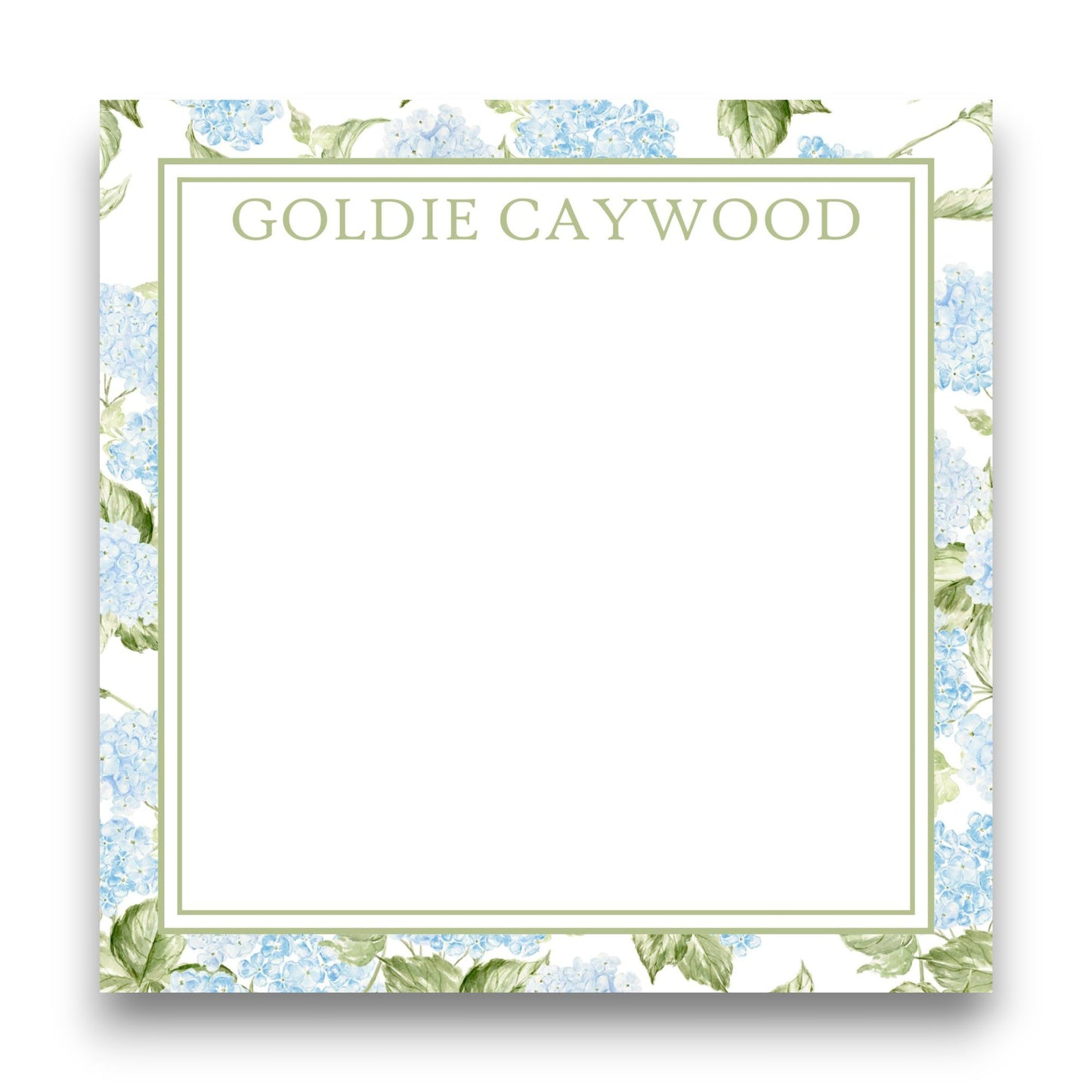 Hydrangea Border Big Chunky Notepad