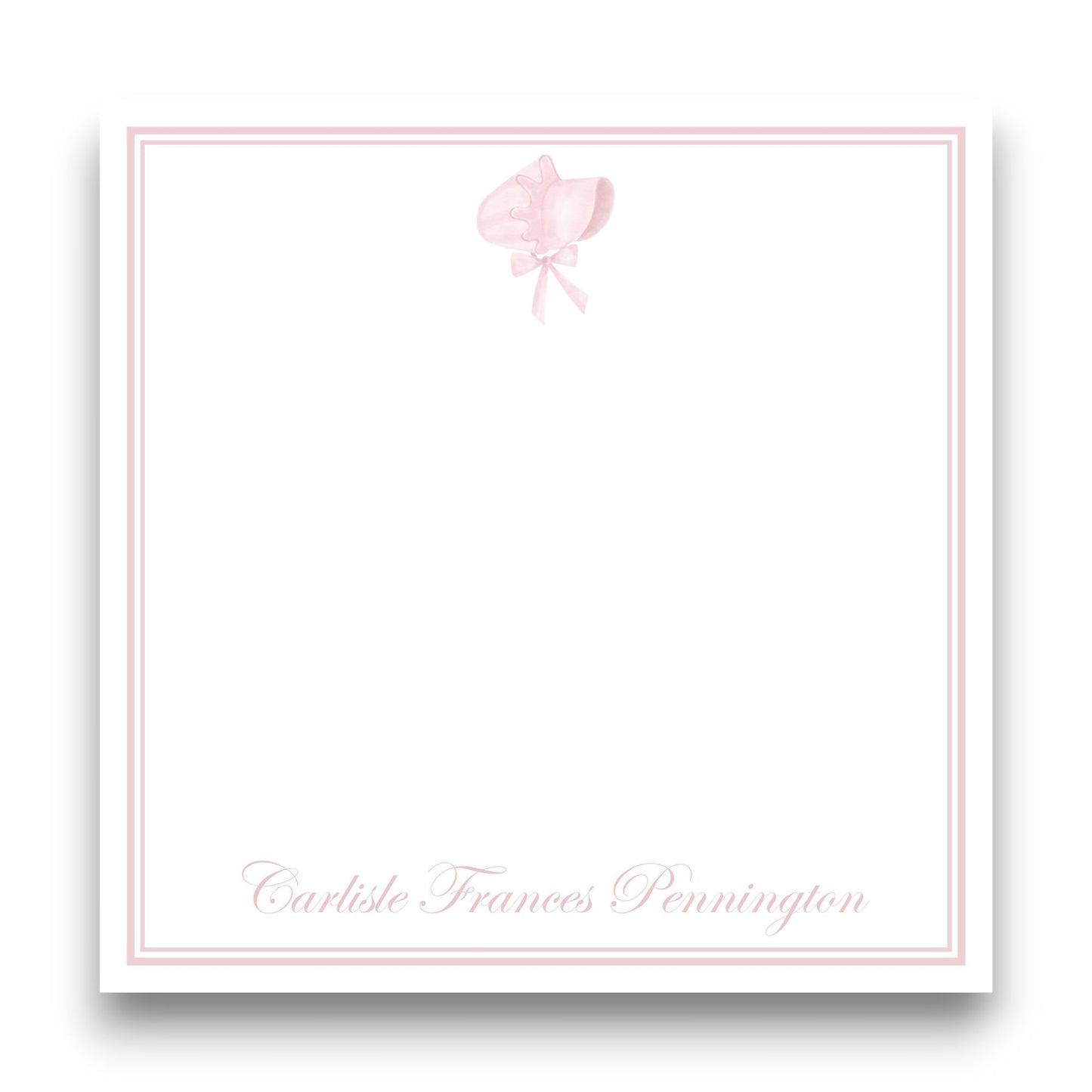 Pink Bonnet Big Chunky Notepad