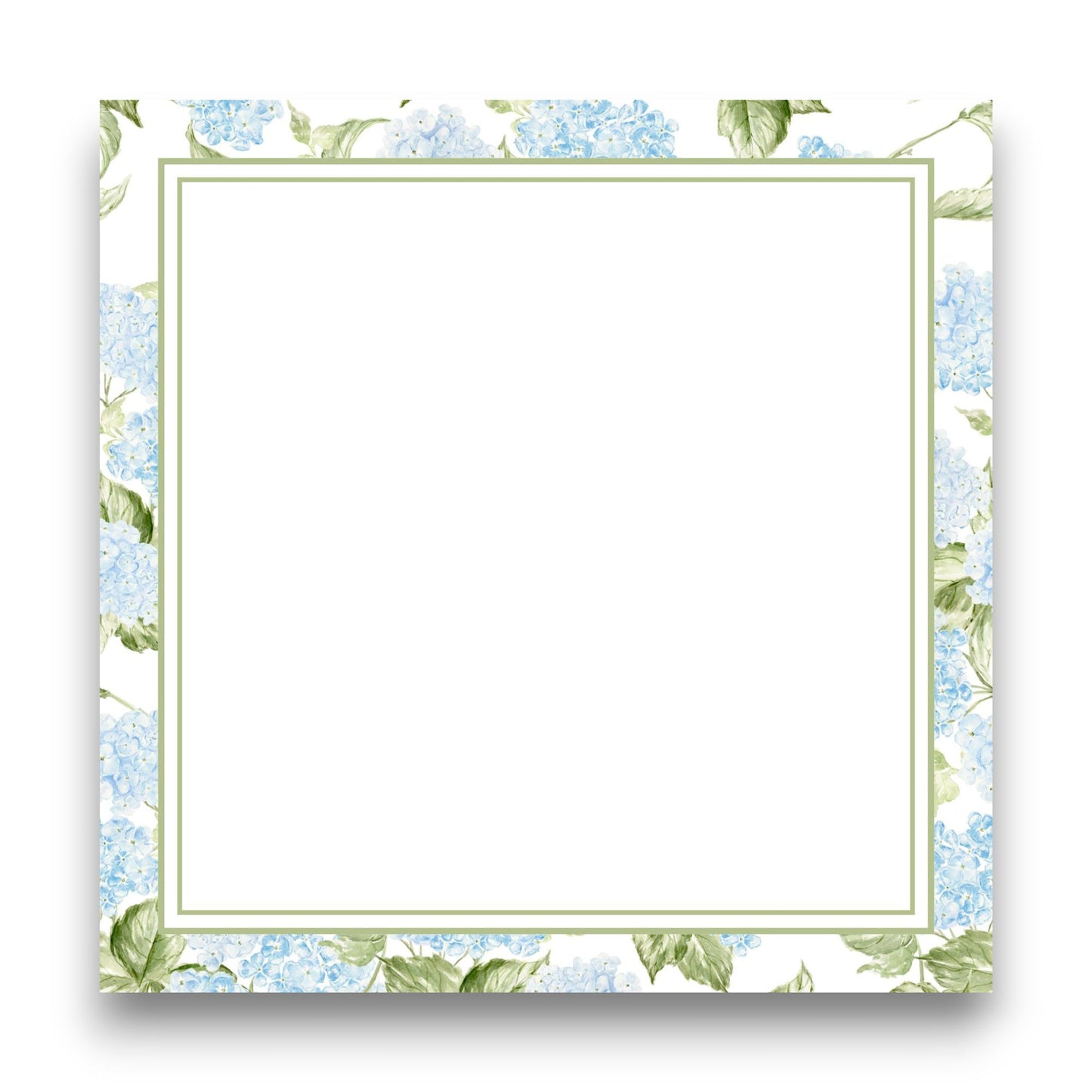 Hydrangea Border Big Chunky Notepad