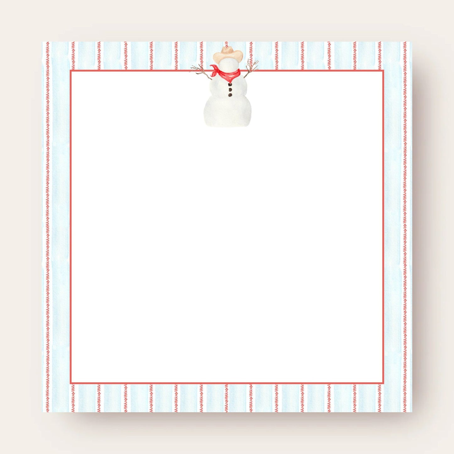 Cowboy Snowman Big Chunky Notepad