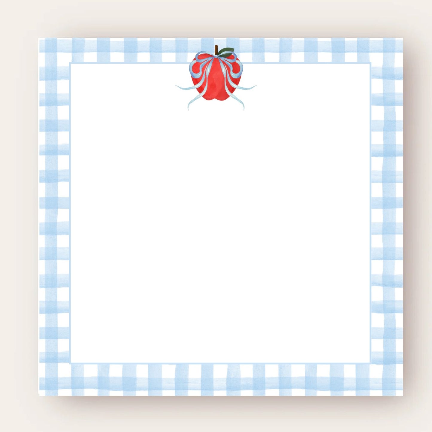 Apple, Bow & Check Chunk Notepad