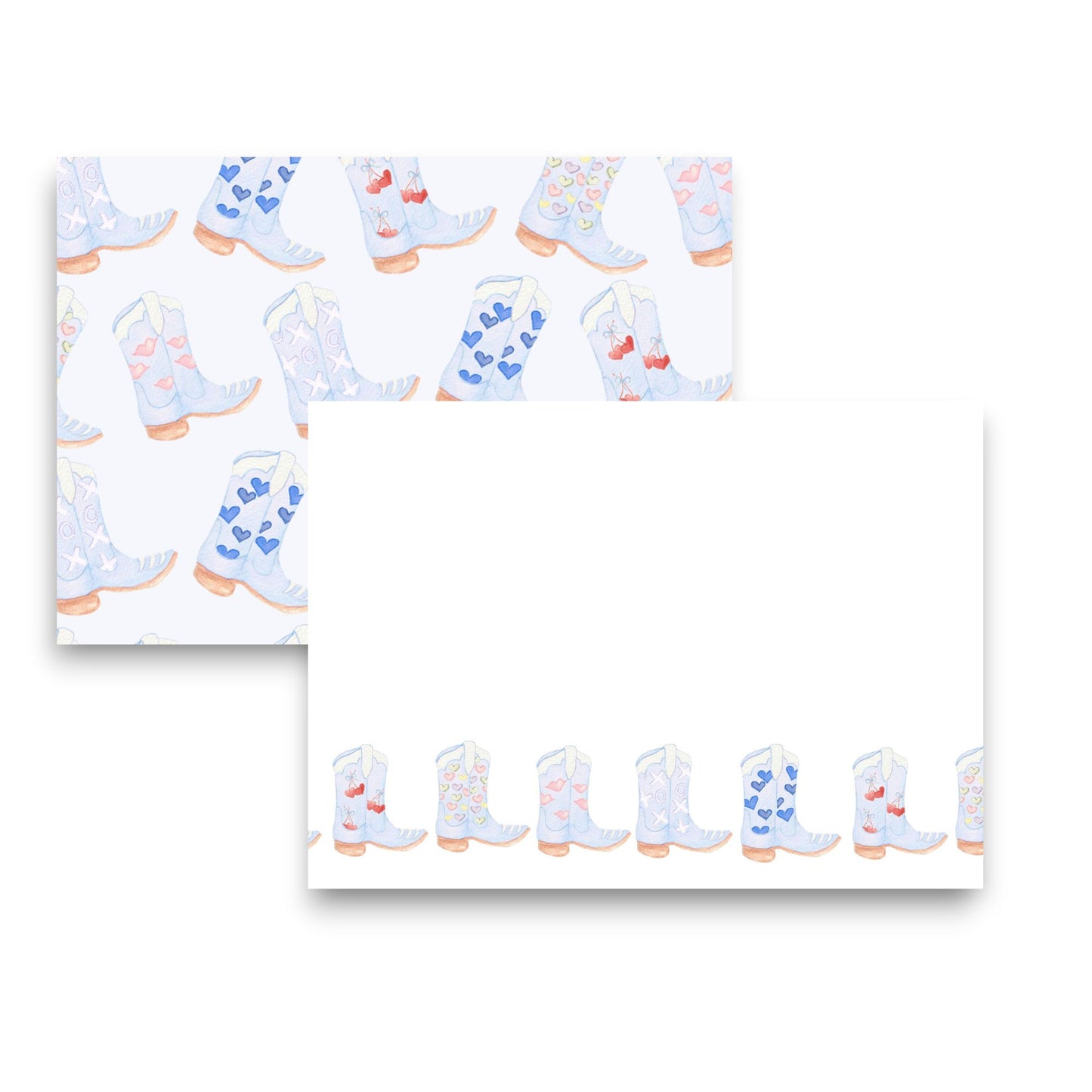 Blue Boots Stationery Set