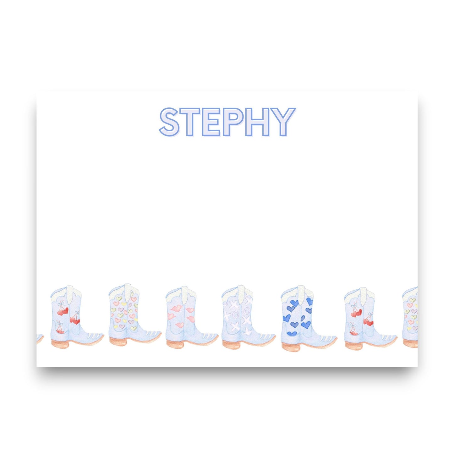 Blue Boots Stationery Set