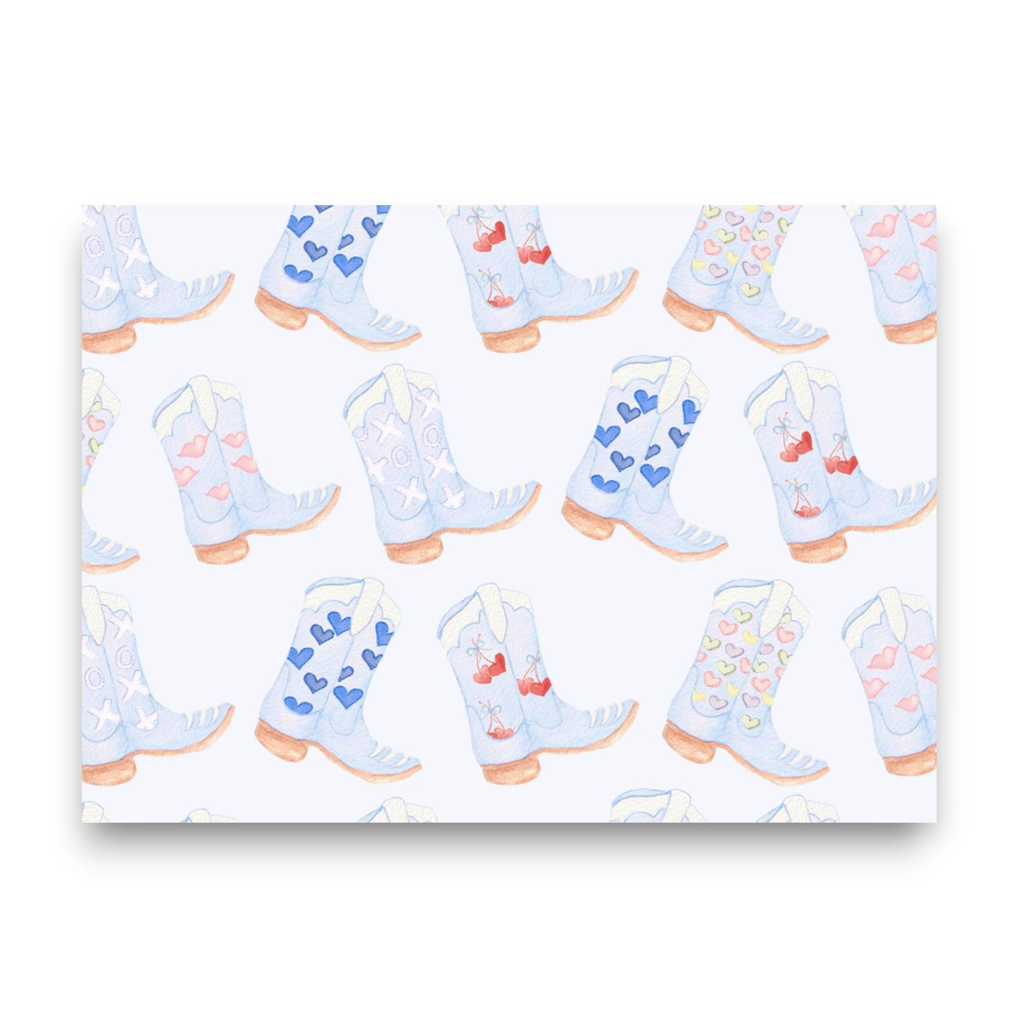 Blue Boots Stationery Set