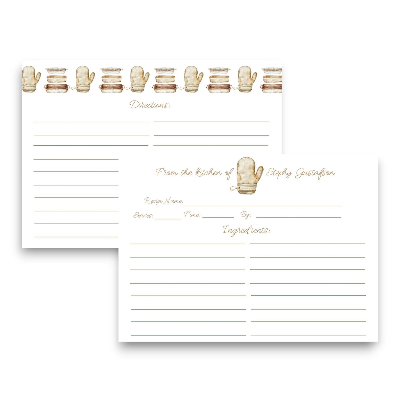 Custom Recipe Cards (Variety Print)