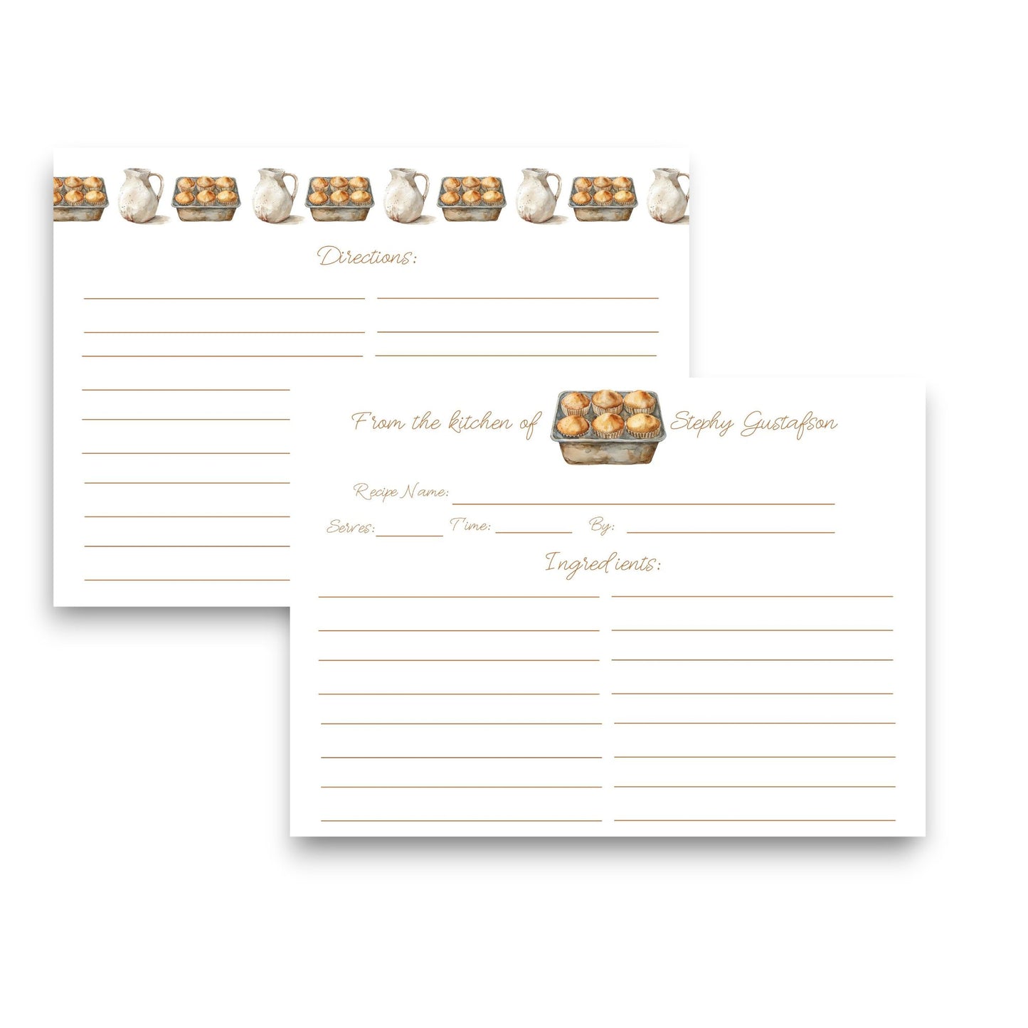 Custom Recipe Cards (Variety Print)