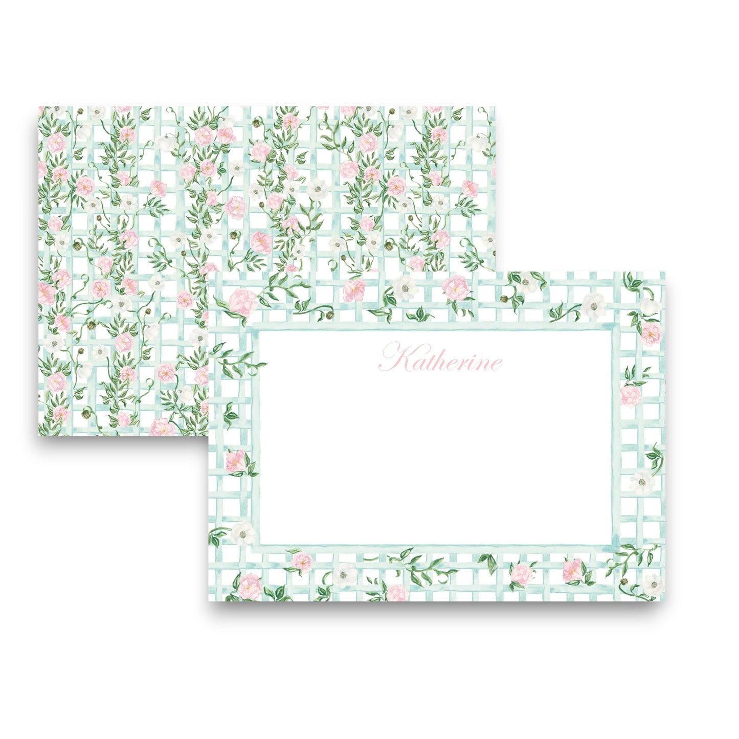 Floral Lattice Stationery Set