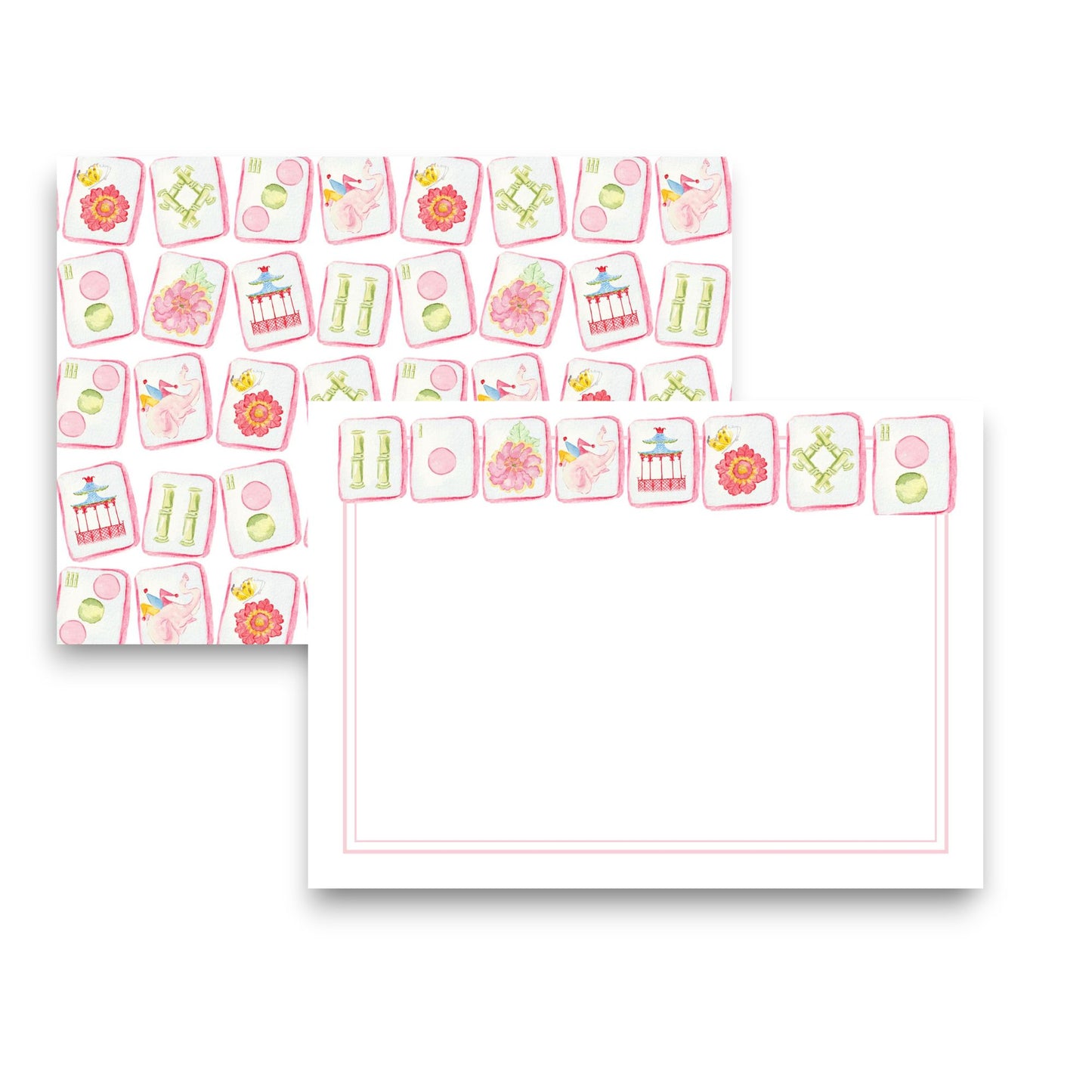 Mahjong Tiles Line Up Stationery Set