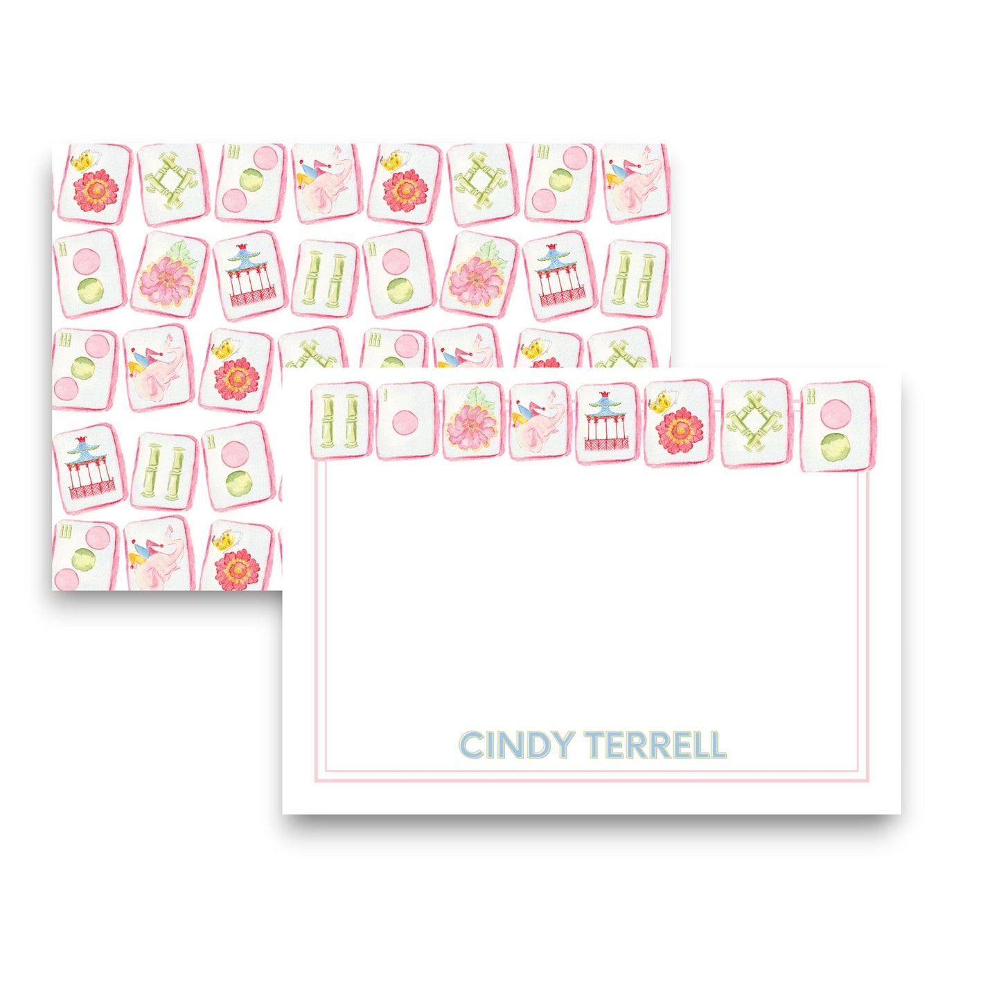 Mahjong Tiles Line Up Stationery Set