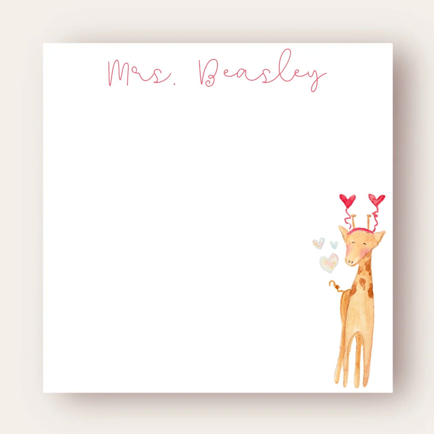 Lovely Giraffe Big Chunky Notepad