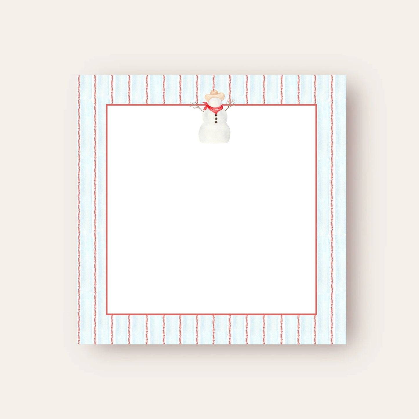 Cowboy Snowman Baby Chunk Notepad